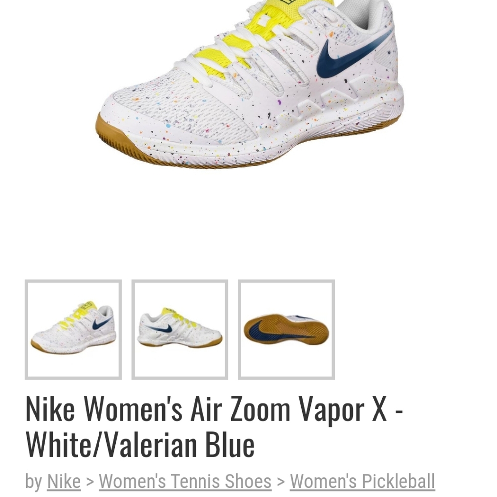 Nike Women's Air Zoom Vapor X - White/Valerian Blu